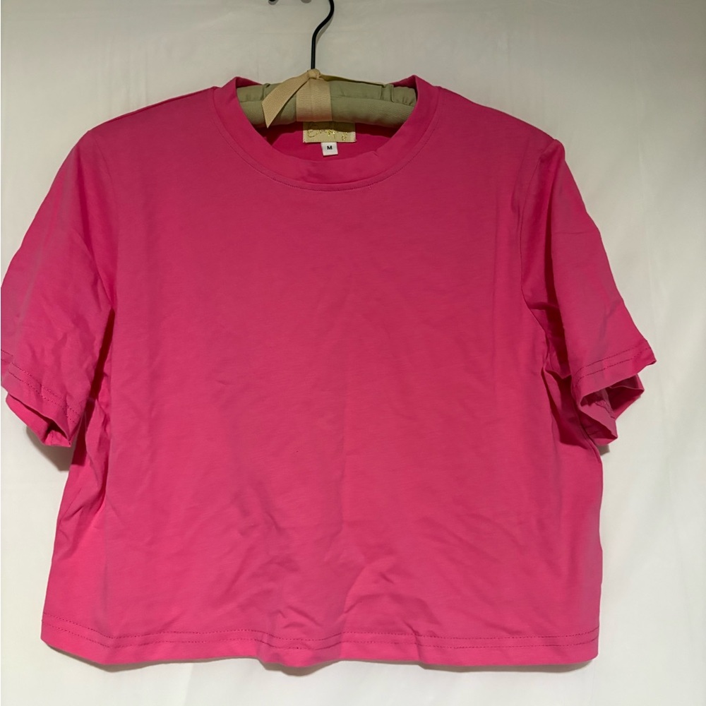 Buckly Bright Pink Short Sleeve Crewneck Tee